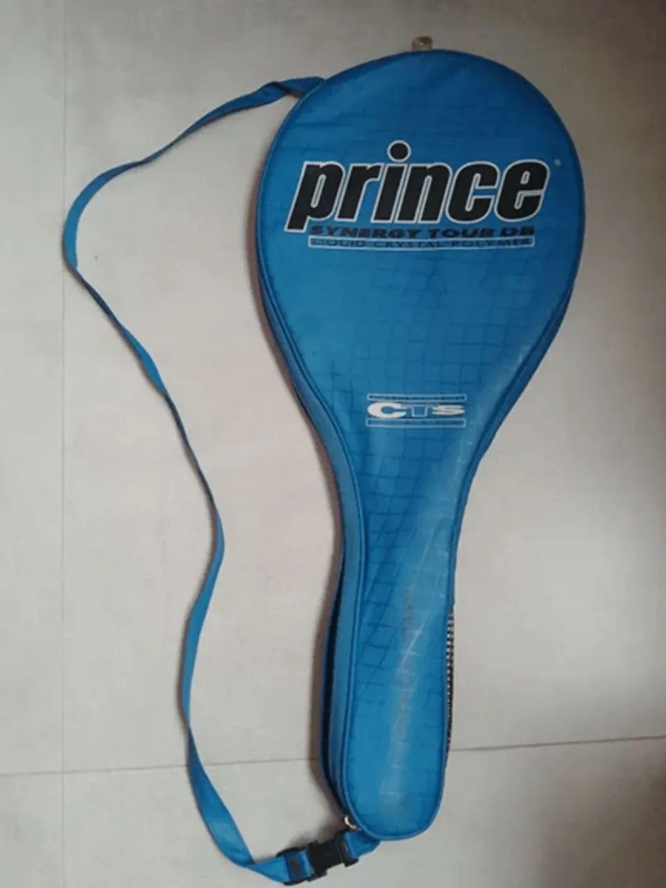 capa de raquete de tênis prince synergy tour azul reforçada com respiro rara usada