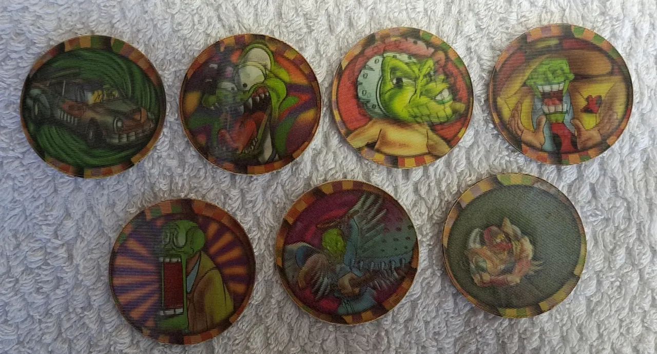LOTE COM 6 SUPER ULTRA-MAGIC TAZOS O MÁSKARA ELMA CHIPS 1998 ORIGINAIS - Foto 3