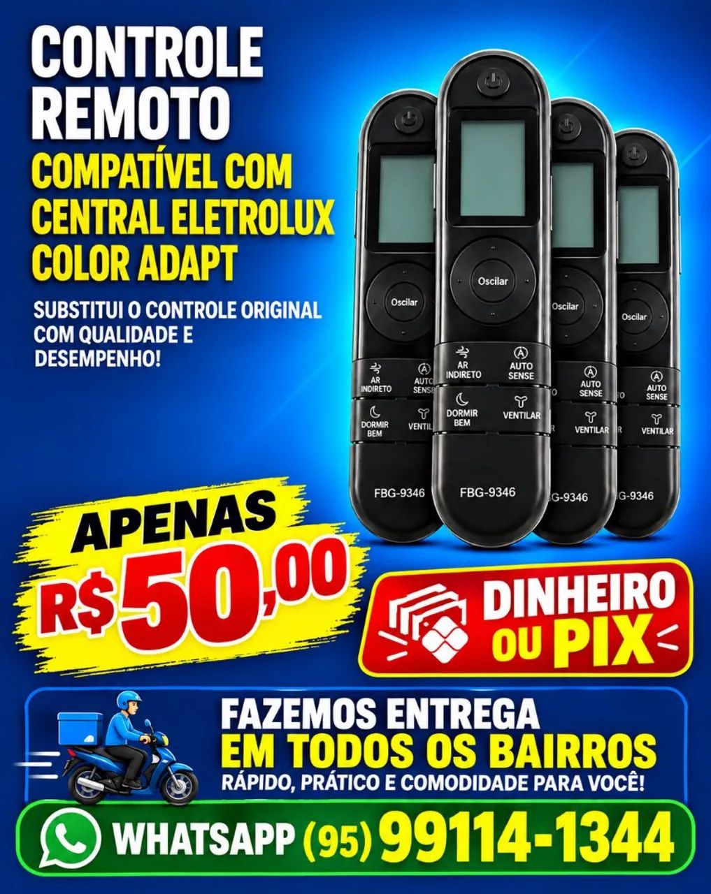 Controle Para Central De Ar Eletrolux 