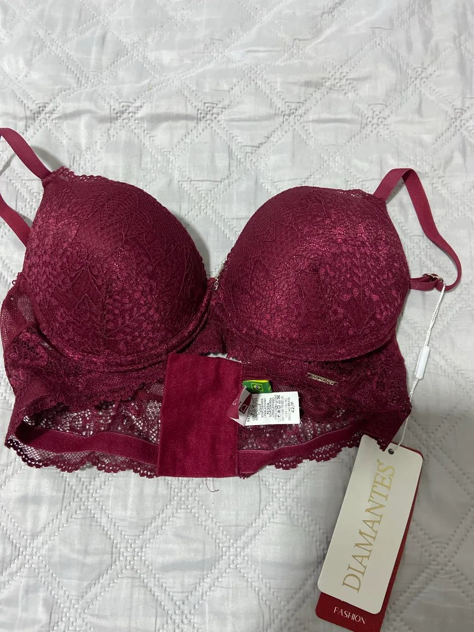 Sutiã Lingerie C/base c/bojo - Diamantes  - Foto 2