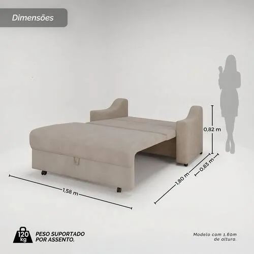 Sofá cama compacto 12x sem juros  - Foto 2