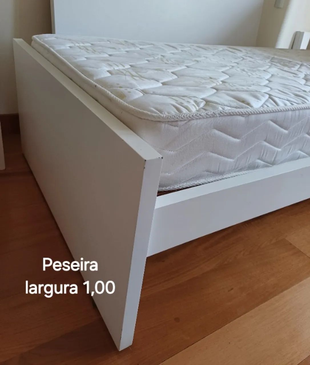 Cama de solteiro em laca branca  - Foto 3