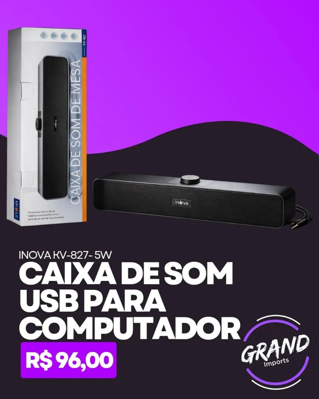 Caixa de som USB para computador 5w