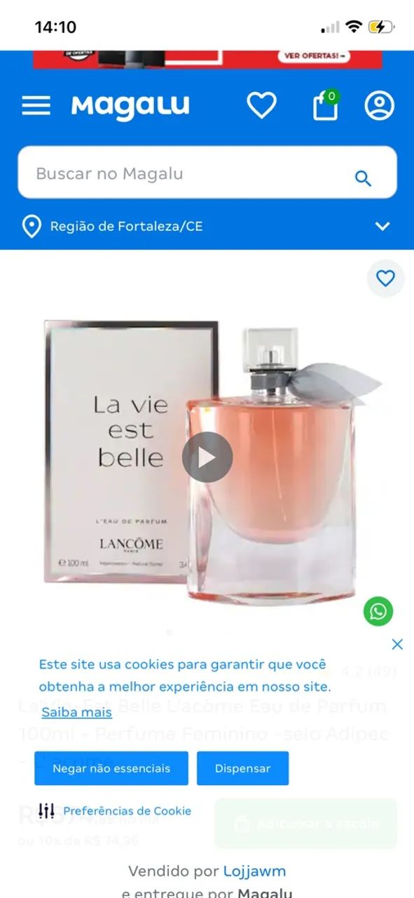 Perfume novo 