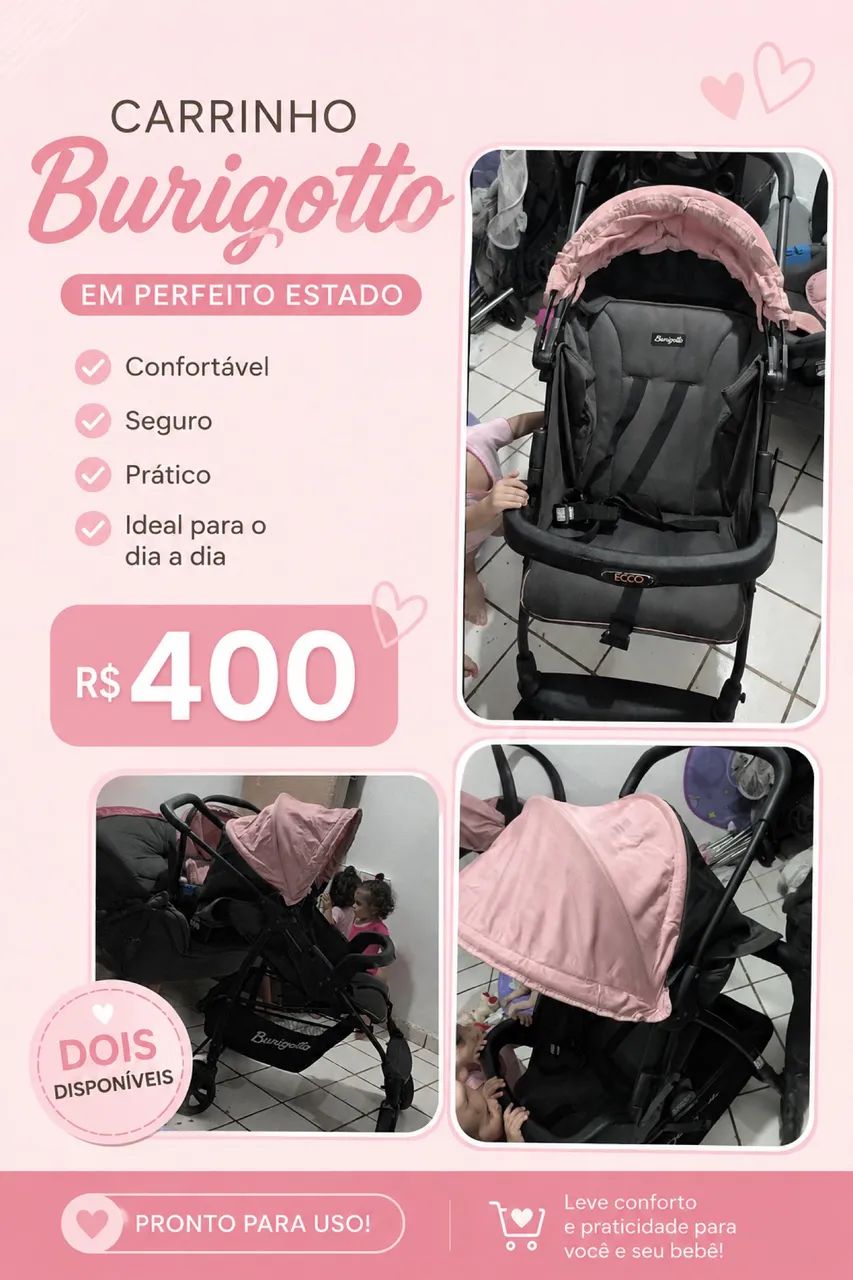 Carrinho de bebê burigotto 