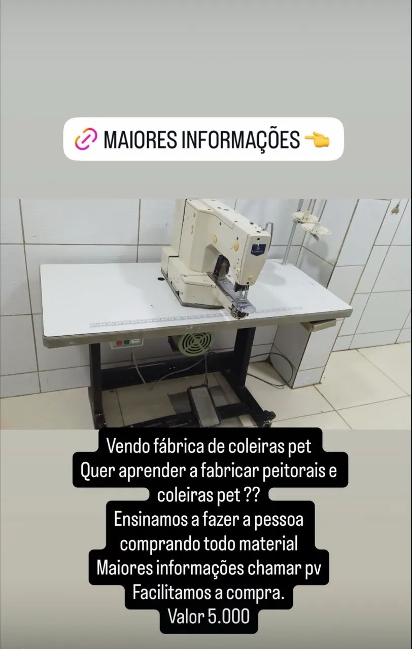 Vendo fábrica de coleiras pet 