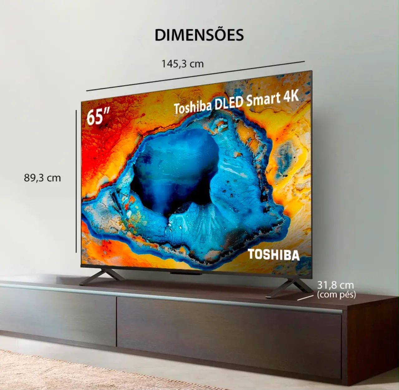 TV 65? TOSHIBA SMART 4K QLED - Foto 3