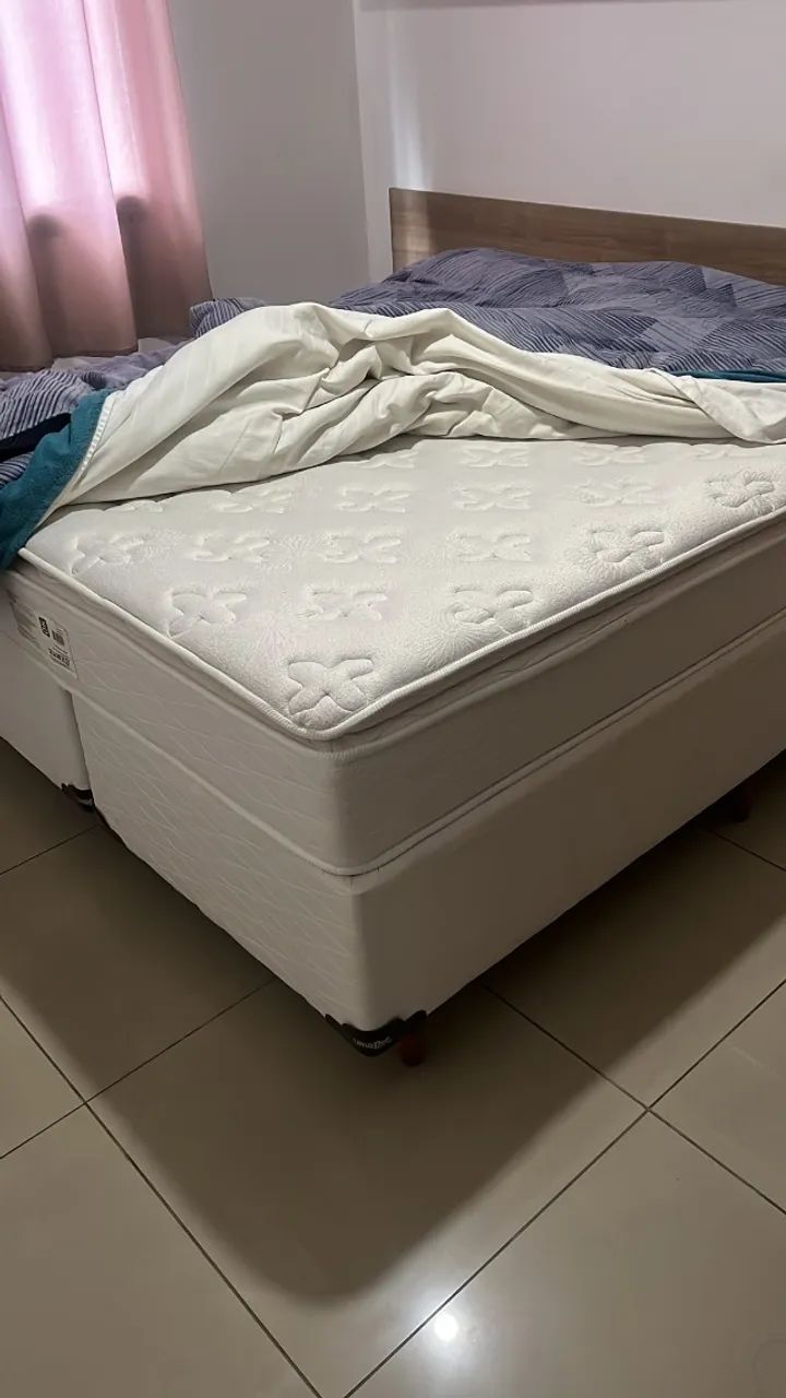Cama box queen size (colchão + base) - Foto 2
