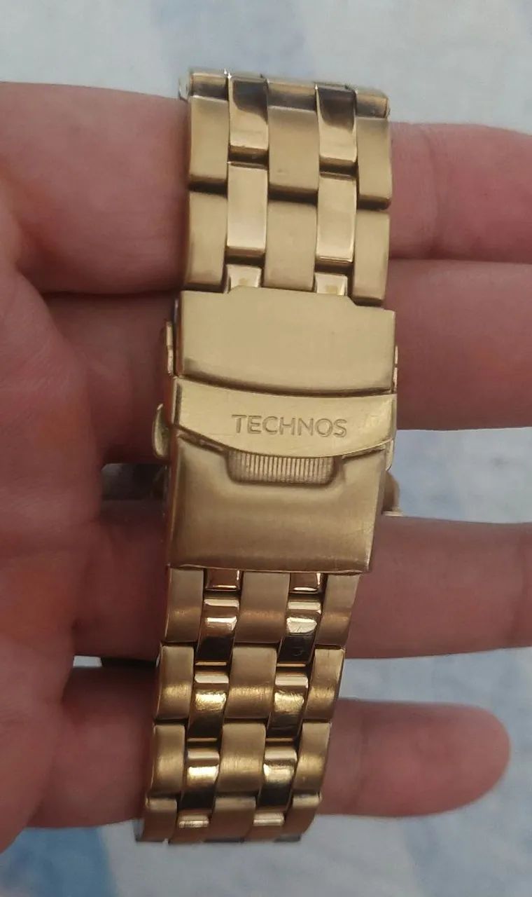 RELOGIO TECHNOS AUTOMATICO DOURADO - Foto 5