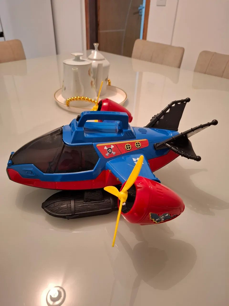 Avião patrulha canina com som e luz