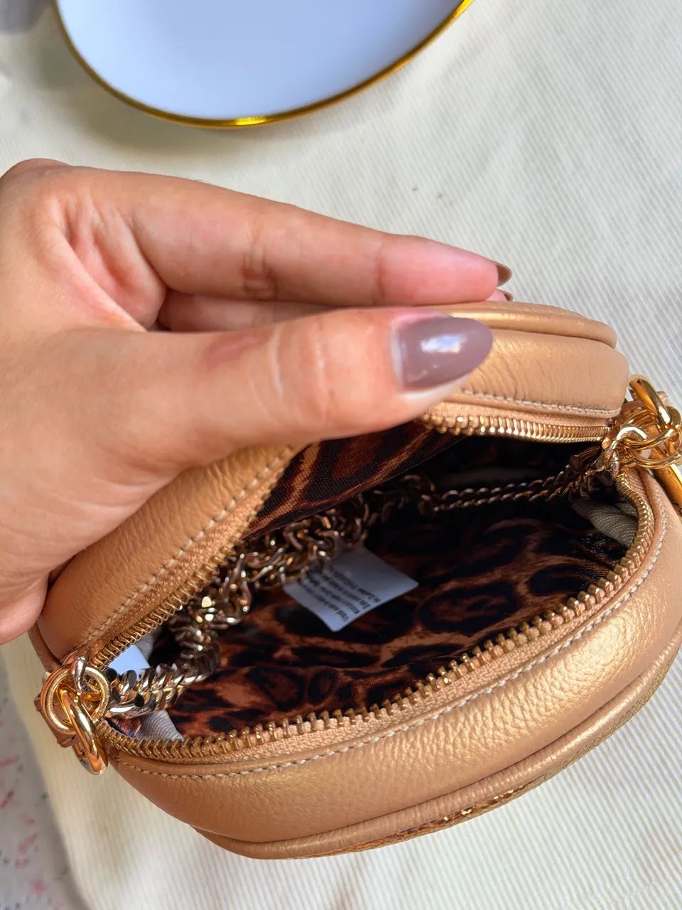 Bolsa Carmen Steffens Dourada - Foto 4