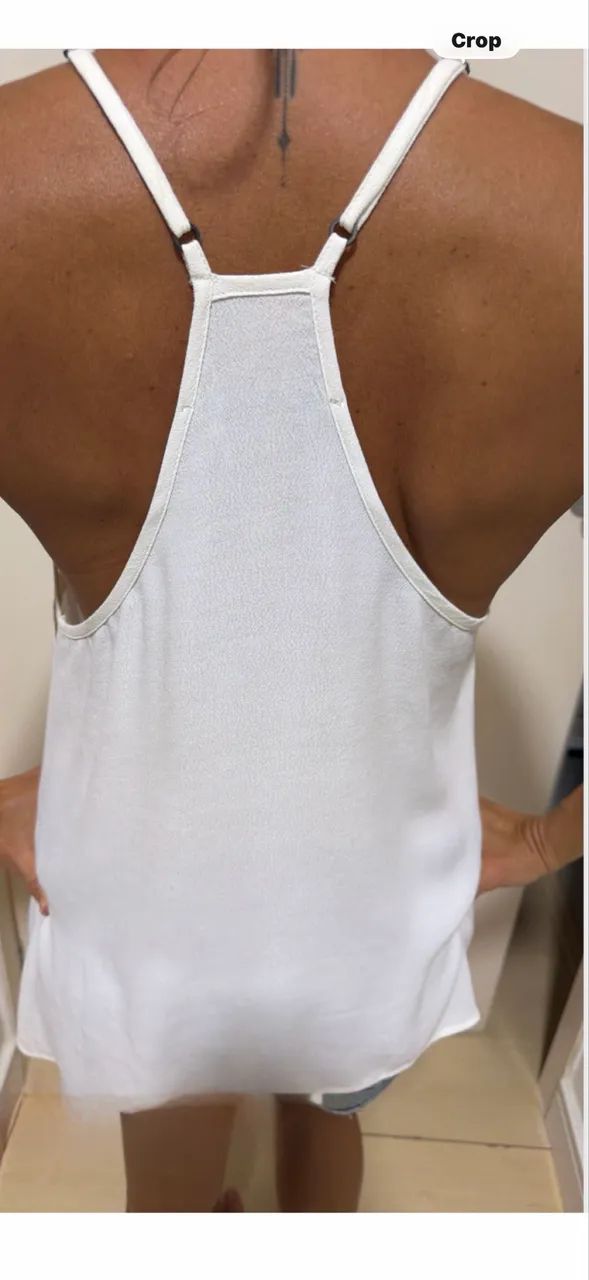 Blusa Forum Off White crepe de seda - Foto 3