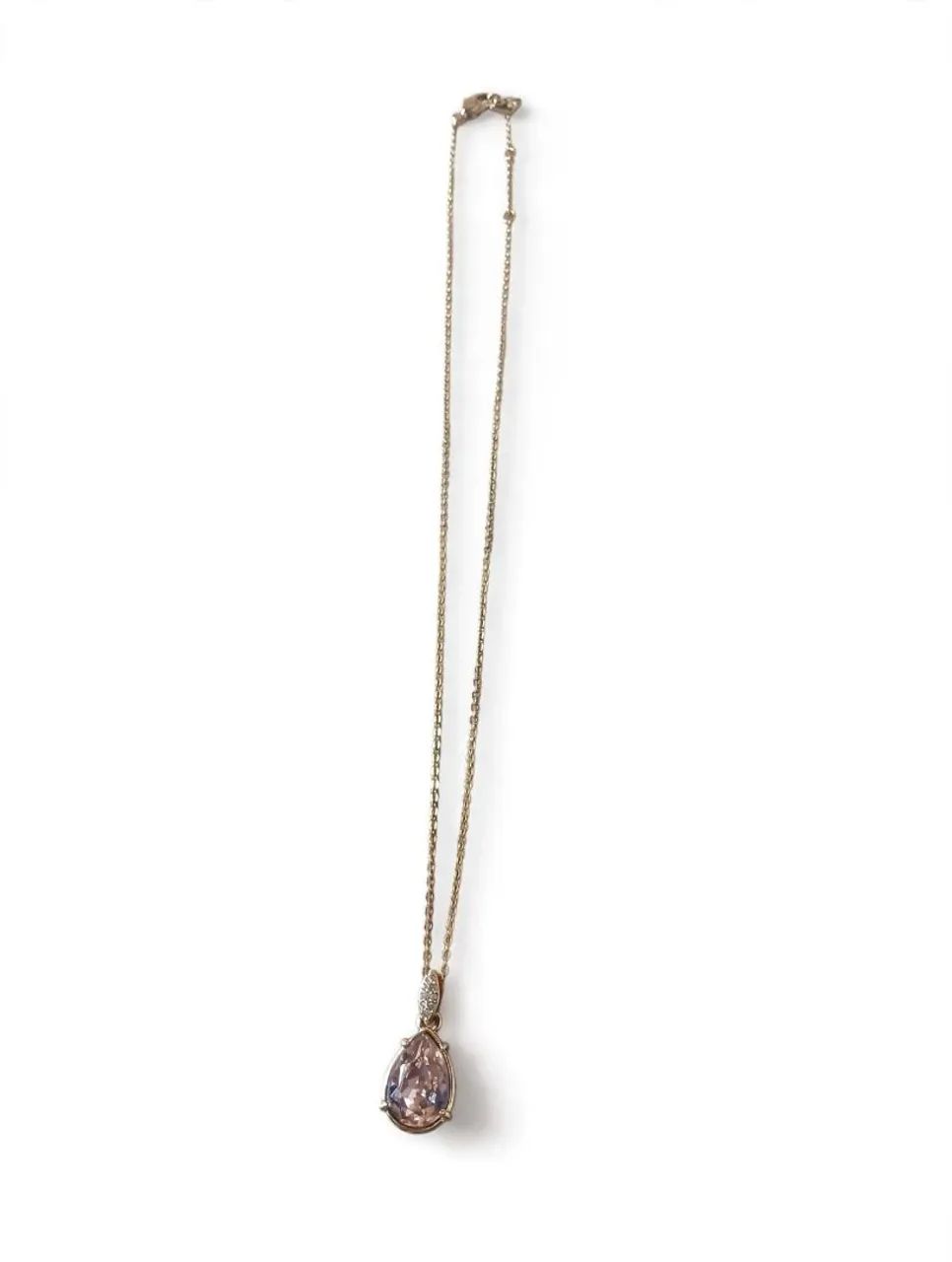 Corrente Cristal Swarovski com gota rosa - Foto 3