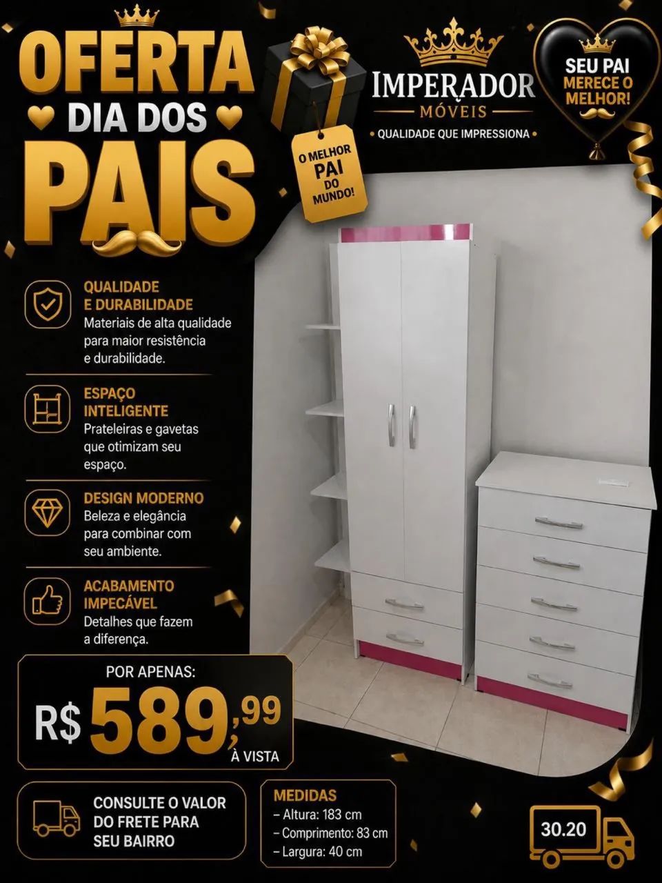 Guarda Roupa Com Cômoda 