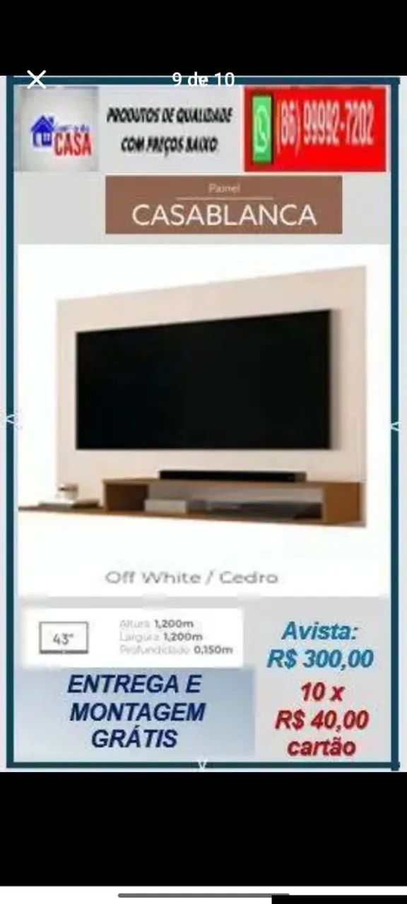 Bancadas e painéis para tv