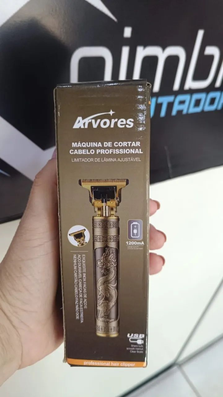 Maquina de Barbear cortar cabelo acabamento Sem Fio Portátil Recarregavel - Loja Coimbra