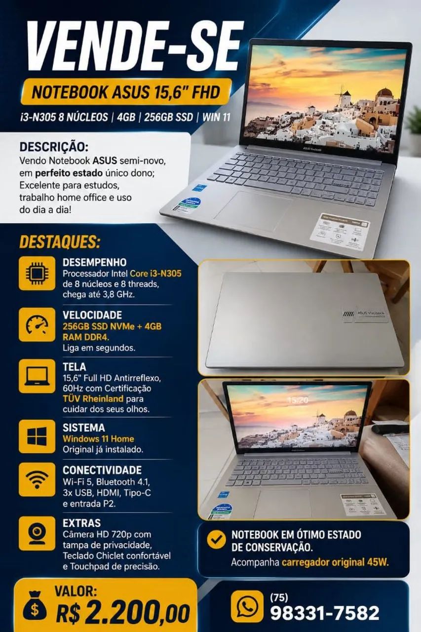 Venda Notebook 
