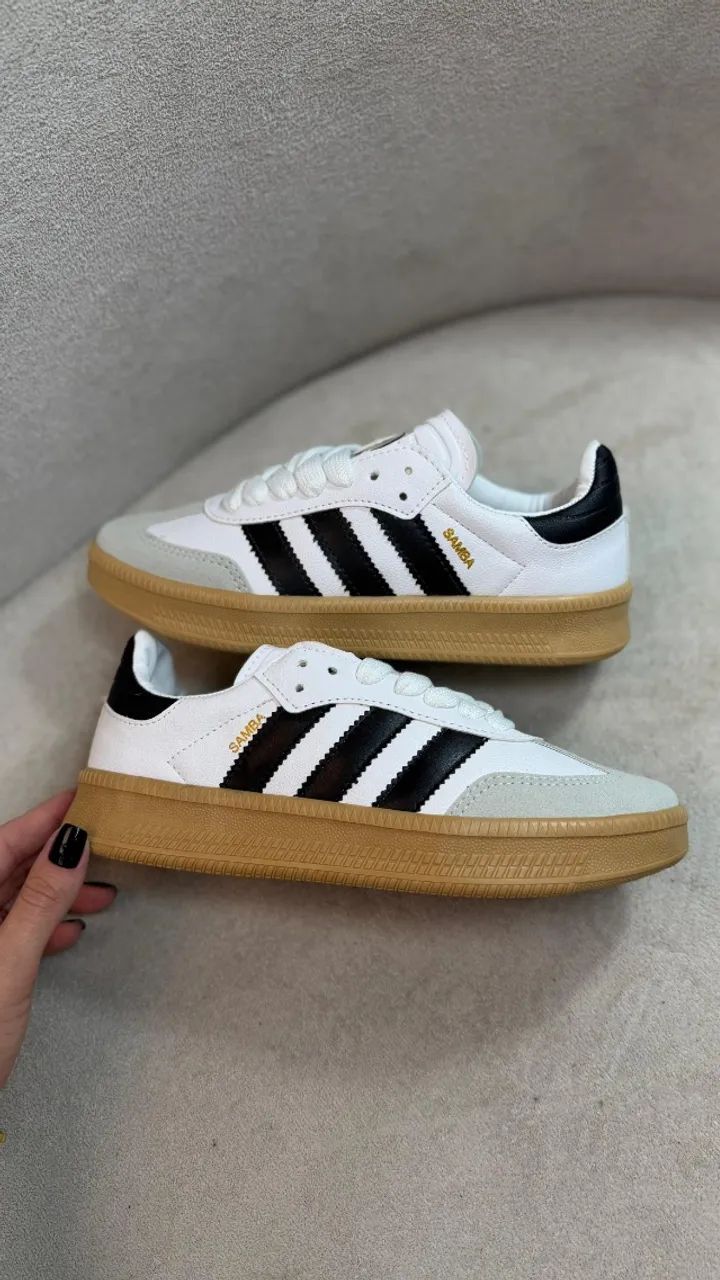 Tênis Adidas Samba Premium 02 cadarços Cor: Branco Unissex Disponível 34 ao 43 (Foto Real) - Foto 2