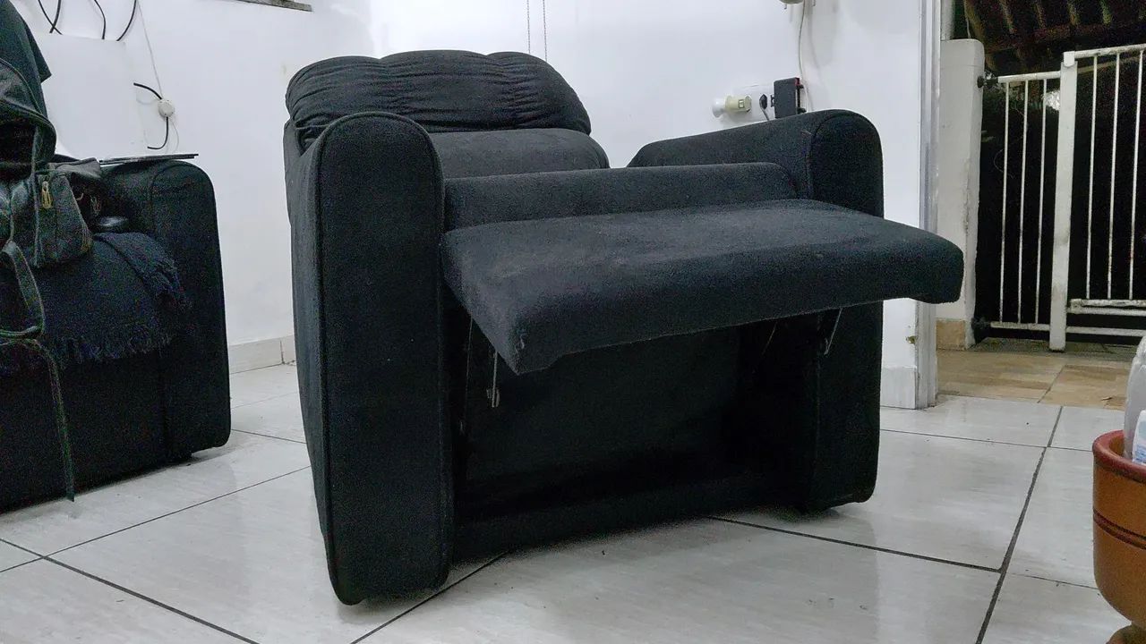 Poltrona Reclinável em Suede - Foto 3