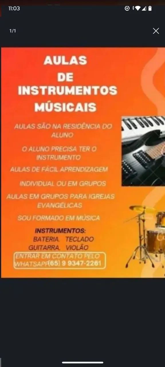 Aulas de violão, teclado 