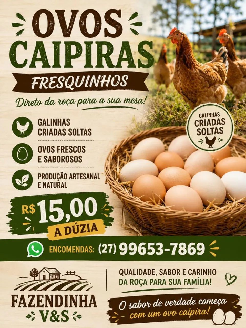 Ovos caipira 