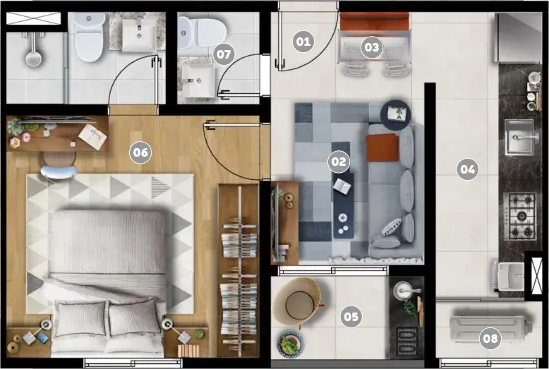 PLANTA 39m²