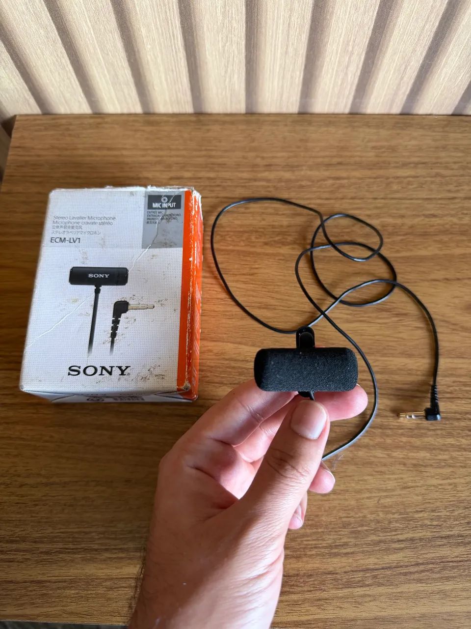 Microfone Sony Lapela ECM-LV1 Omnidirecional Original Preto - Foto 4
