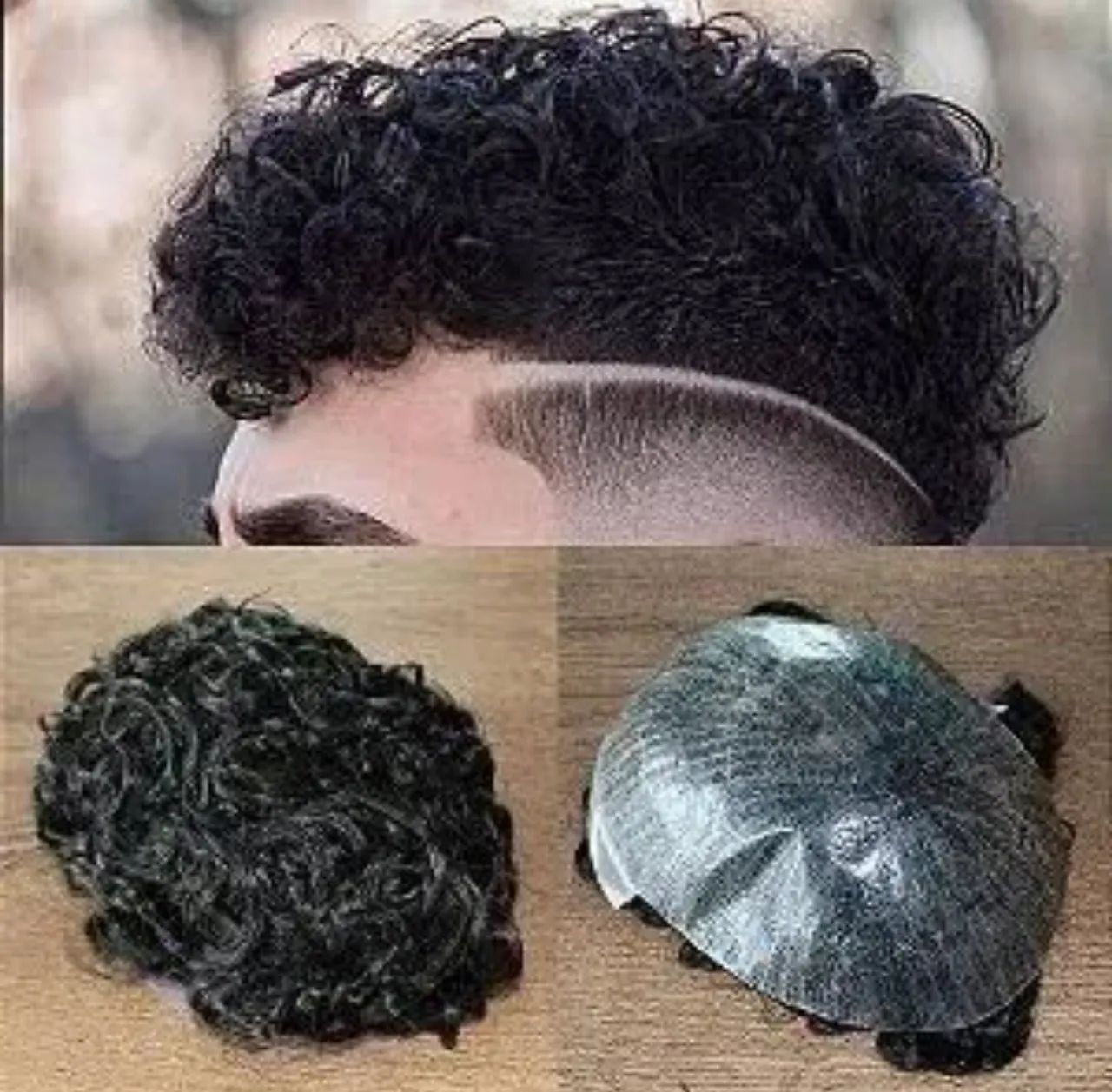 Prótese Capilar Masculina Cacheada - Cabelo Natural  - Foto 3