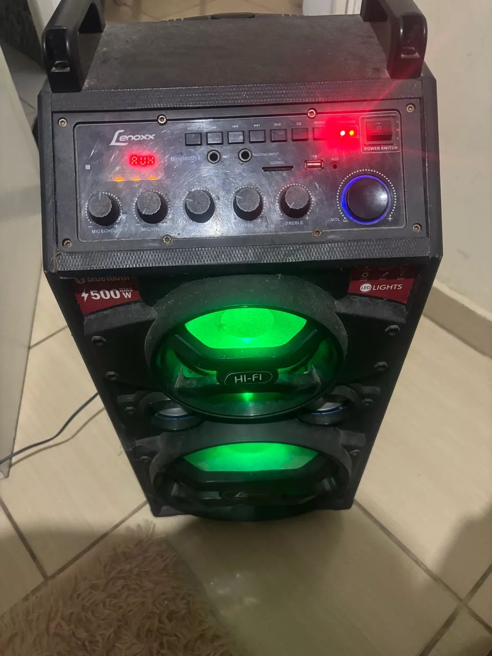Vendo caixa de Som Lenoxx 500 wats - Foto 4