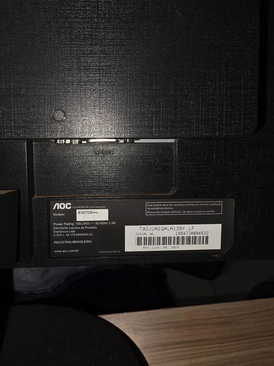 Monitor AOC Led 19,5" escritório  - Foto 2