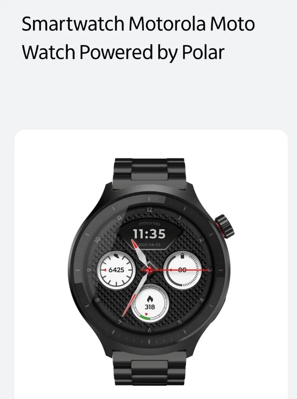 Smartwatch Motorola Moto Watch Powered by Polar