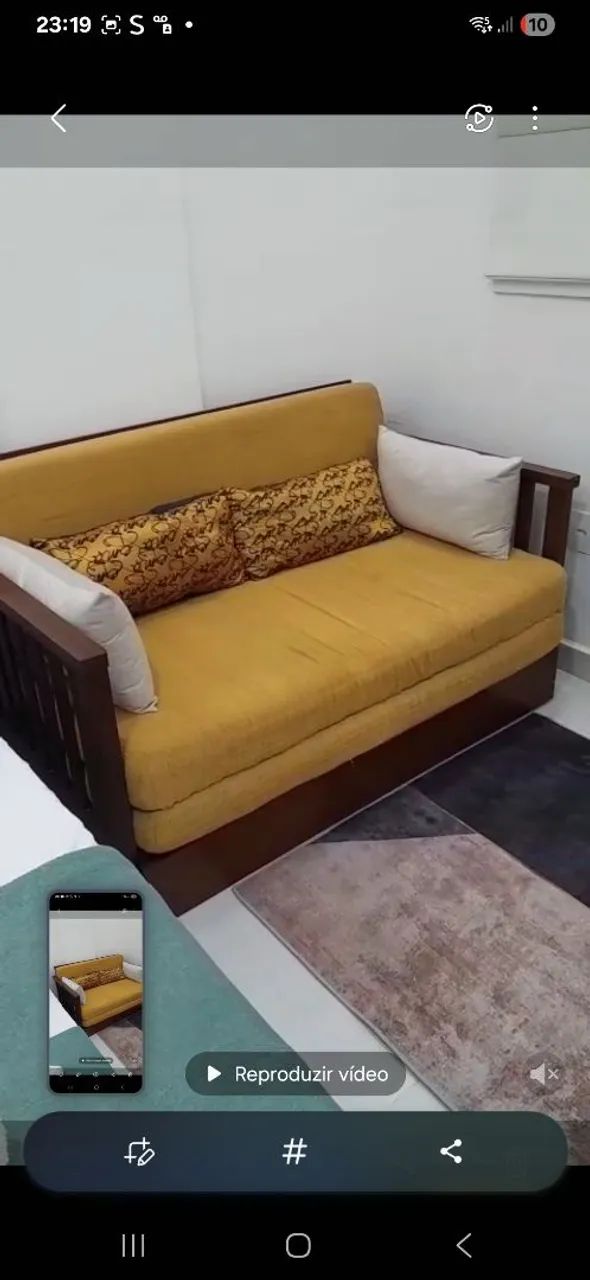 Sofa cama em madeira64994170422275120