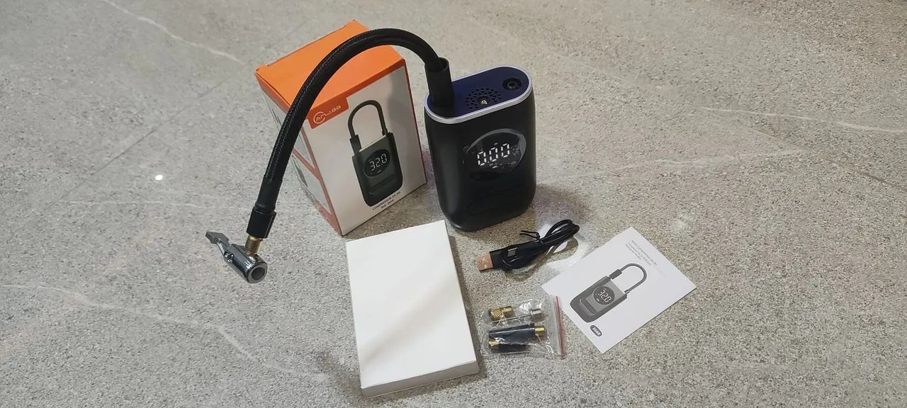 Compressor de ar portátil bico engate rápido com presilhas