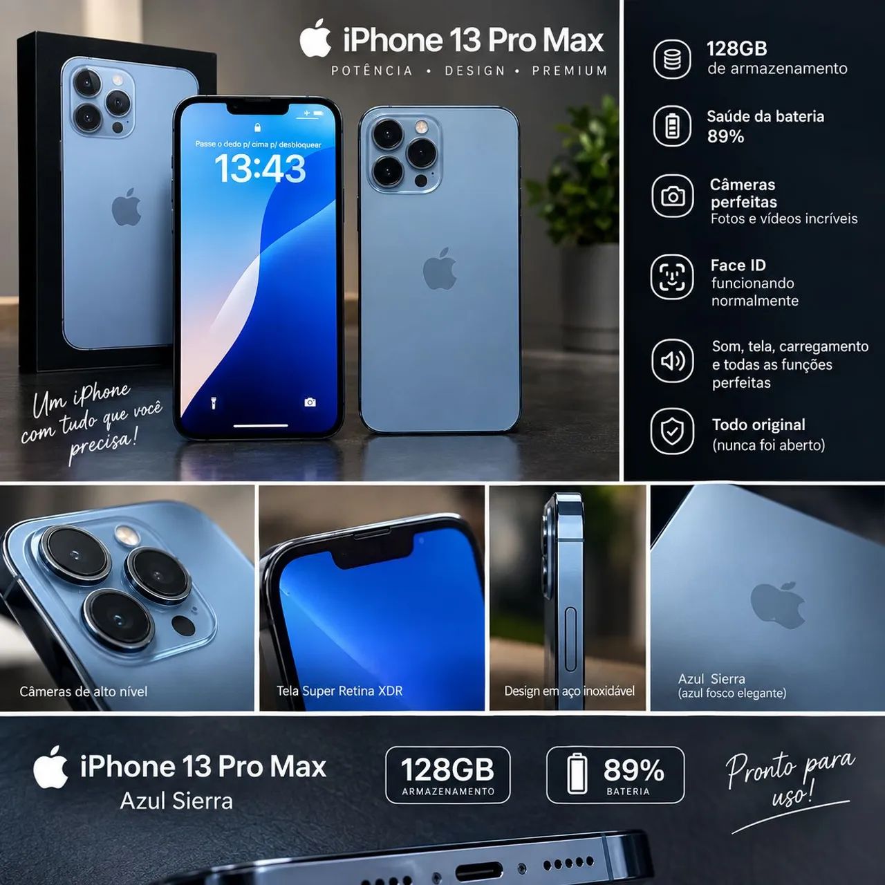 IPHONE 13 PRO MAX - Celulares e Smartphones - Gonzaga, Santos