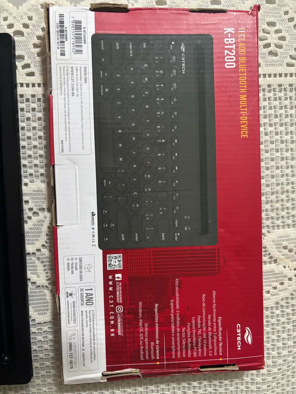 Teclado C3 Tech s/ fio Bluetooth Original - Foto 4