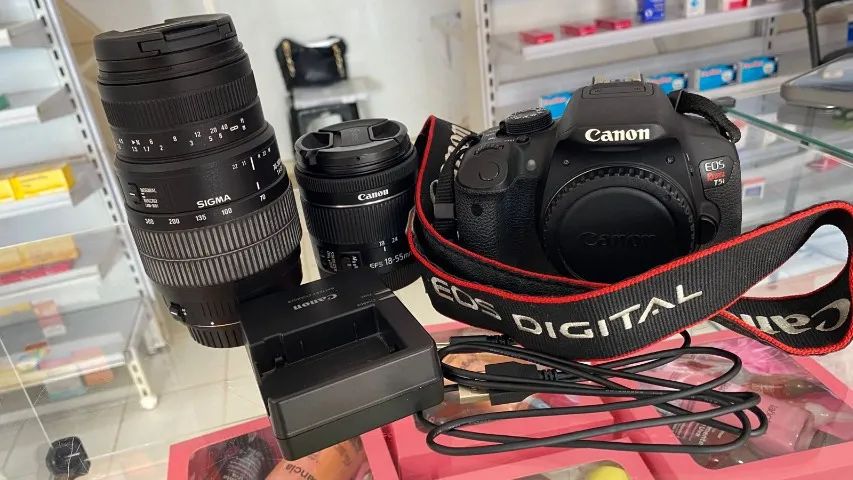 Câmera Canon EOS Rebel T5i + Acessórios + Lentes - Foto 2