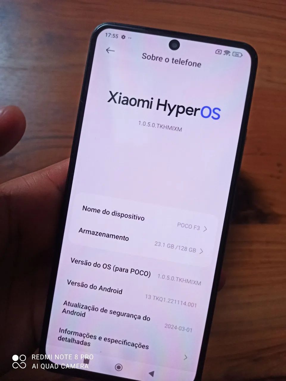 Celular poco F3 5g 128Gb! - Foto 2