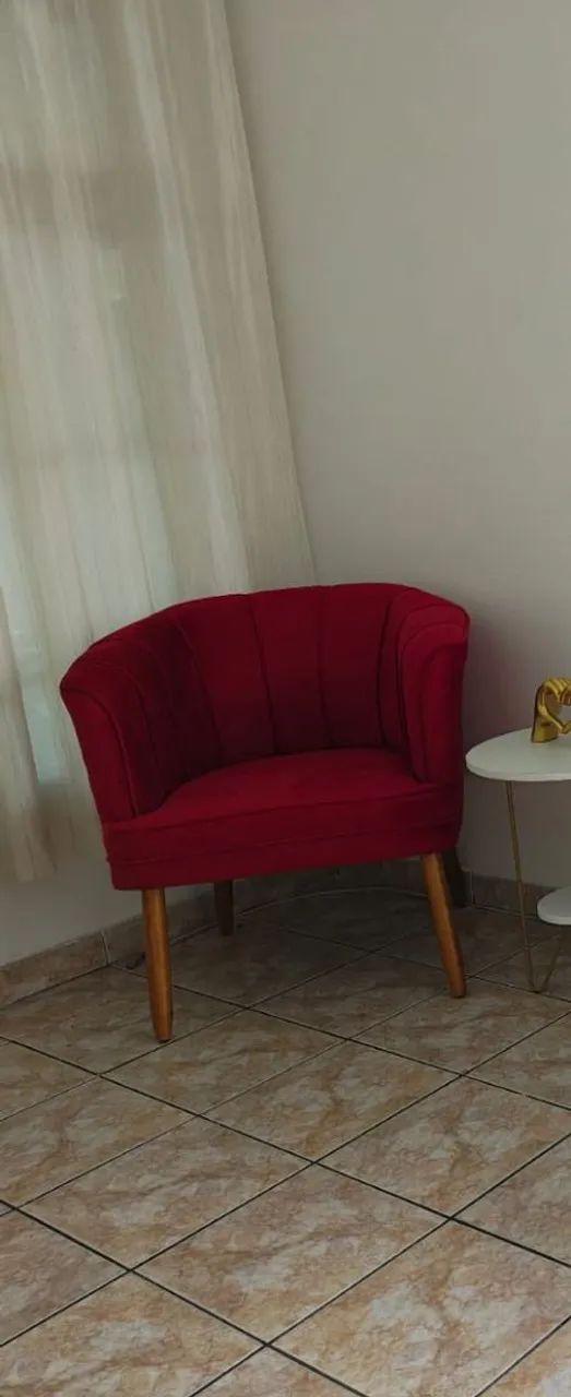 Poltrona veludo vermelho - Foto 3