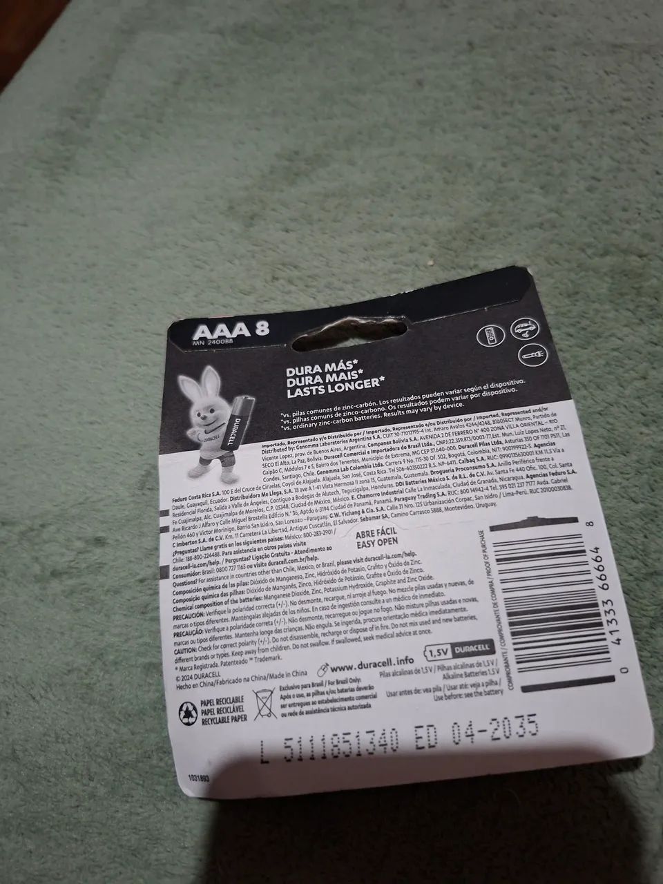 8 pilhas duracell .palito novas e embaladas - Foto 2