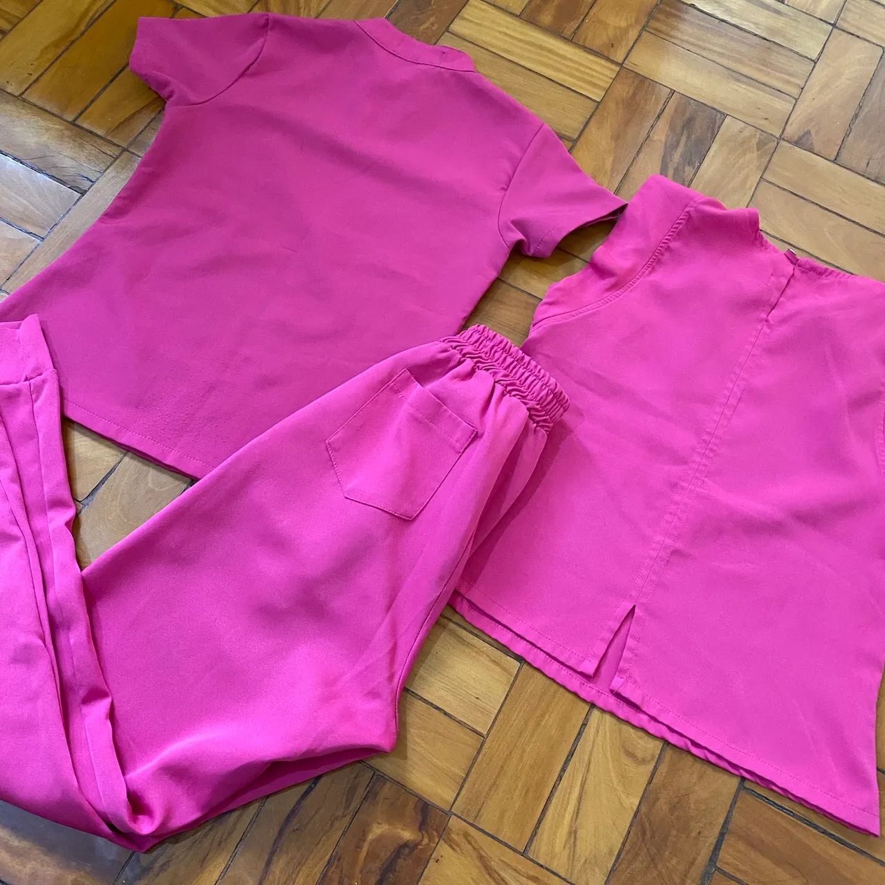 kit scrubs pijamas cirúrgico dra charm rosa pink  - Foto 2