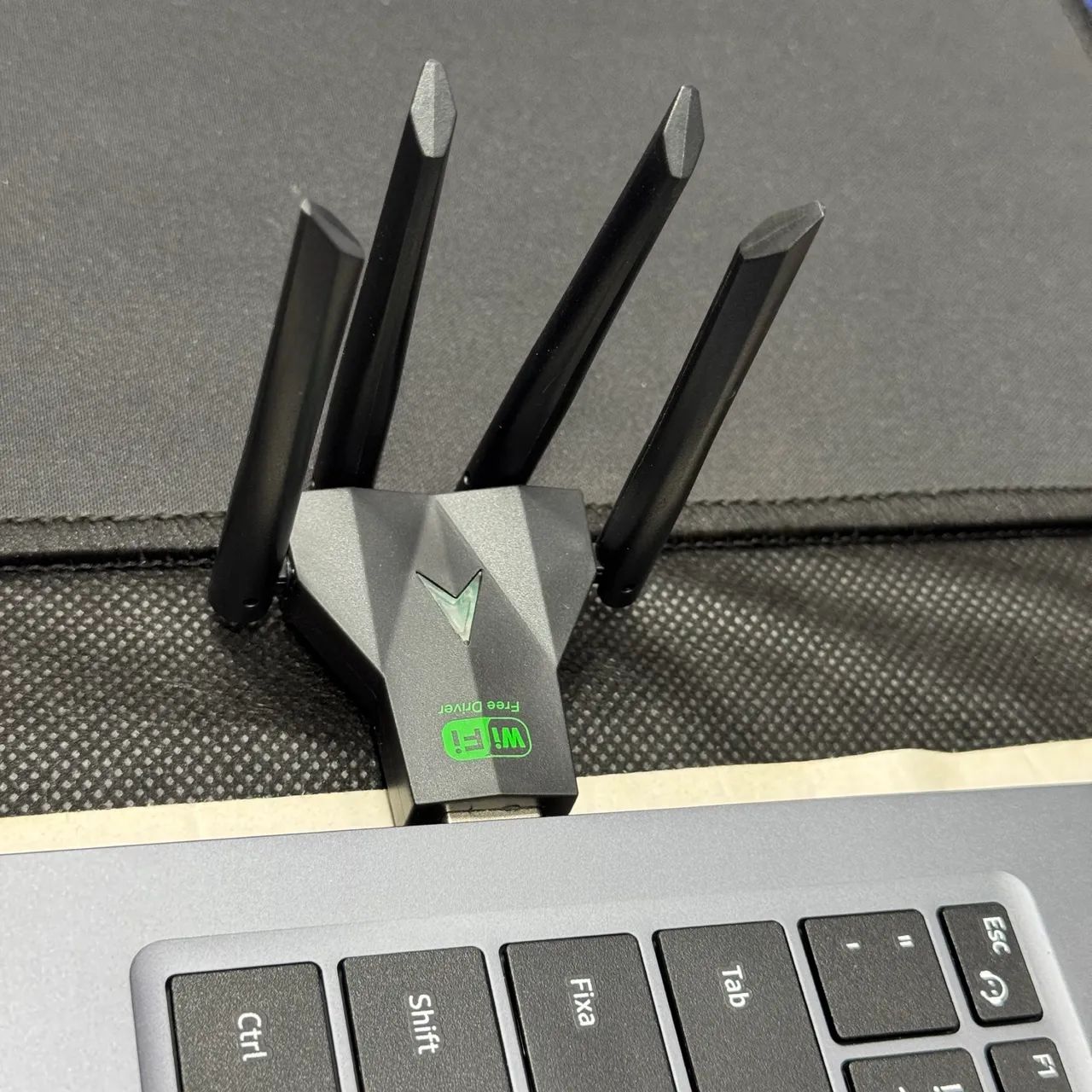 Adaptador receptor Wi-Fi dual Band 4 antenas para pc e notebook  - Foto 2