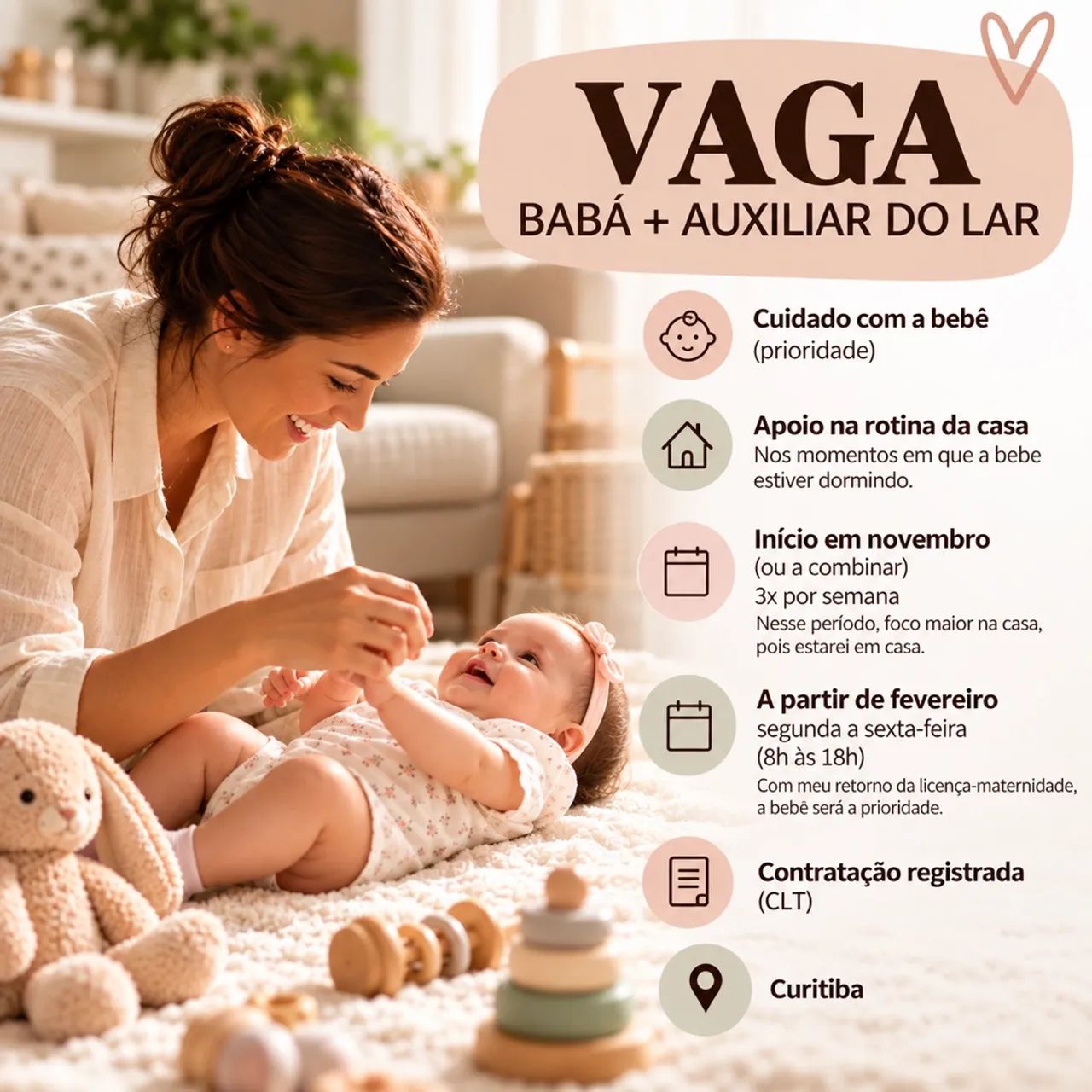 Babá Auxiliar do Lar