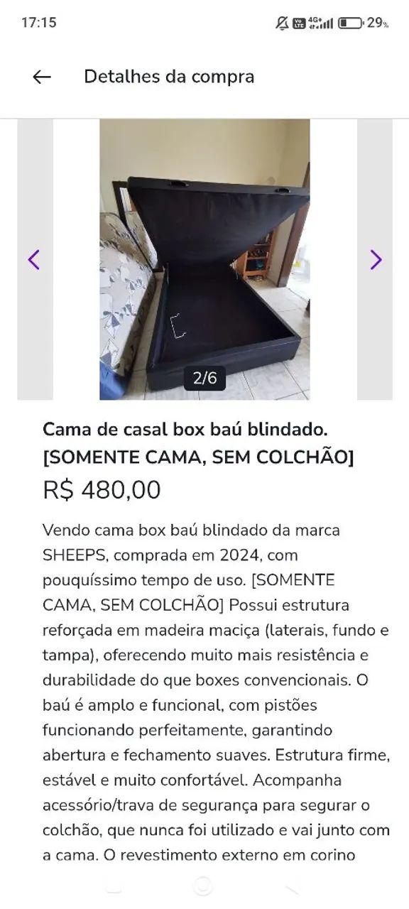 Cama box baú casal - Foto 4