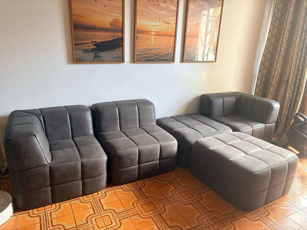 Sofá modulado 5 peças 