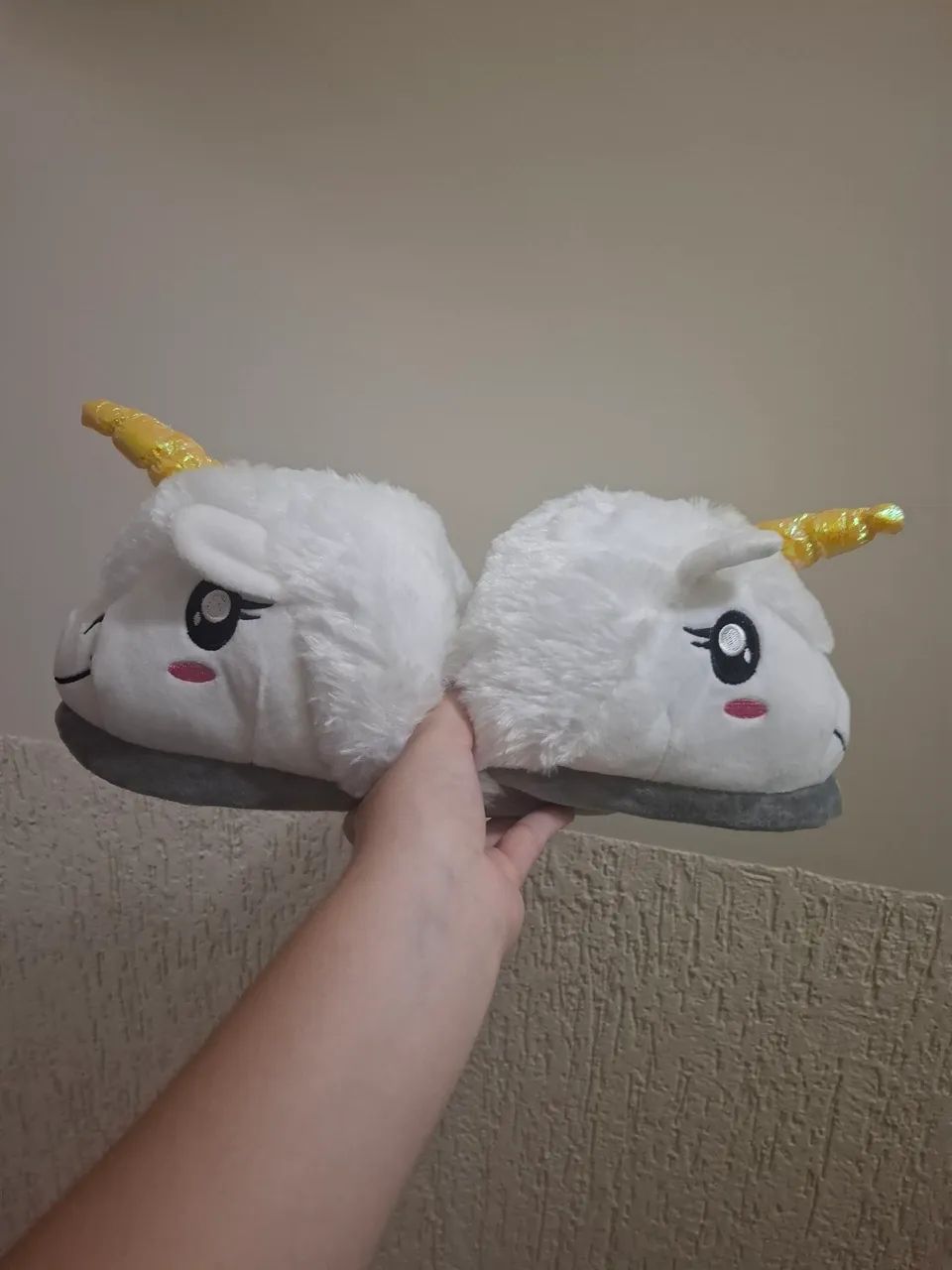 Pantufas de unicórnio
