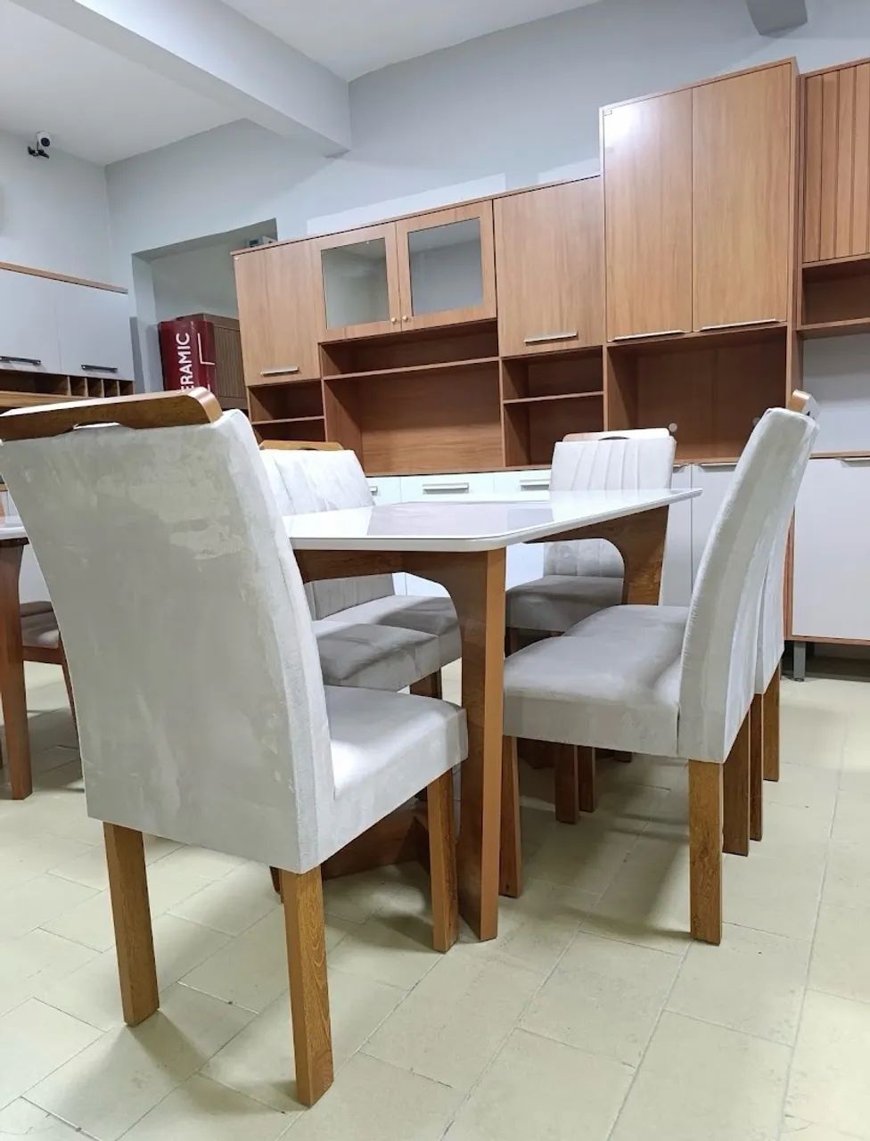 Conjunto Sala de Jantar Dubai com 6 Cadeiras - 100% MDF - Foto 3