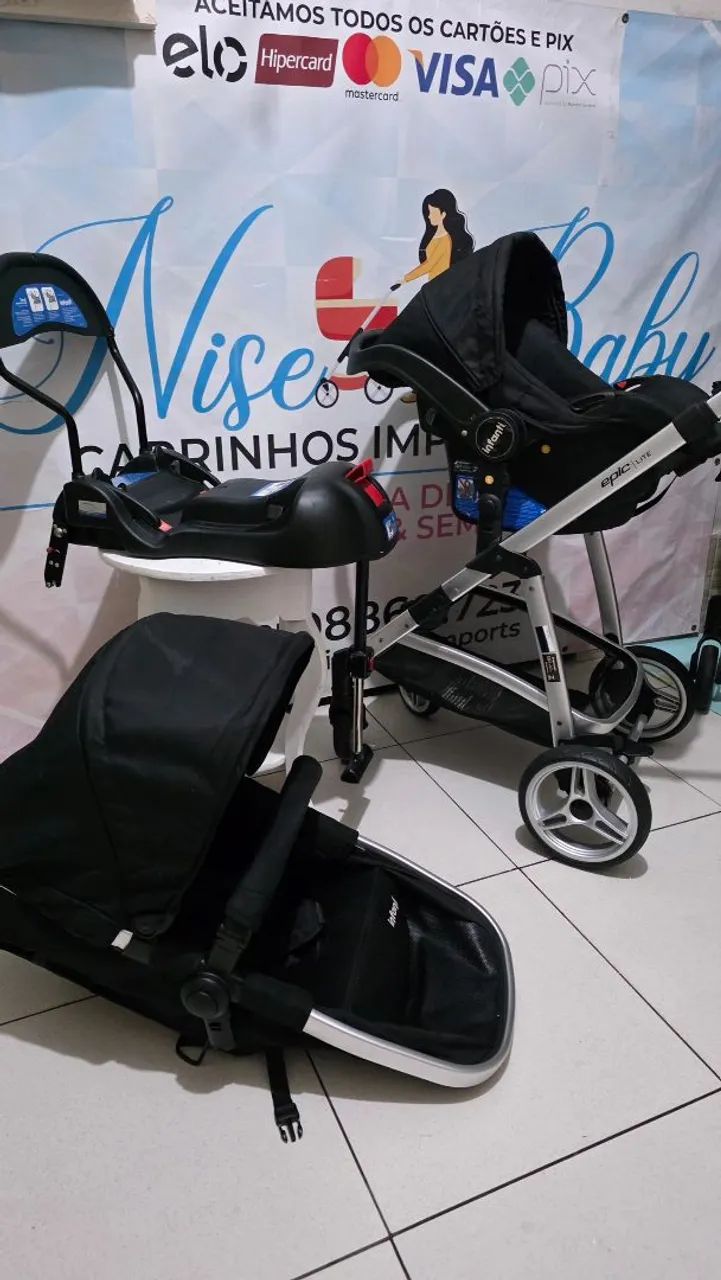 Carrinho Moisés 4 em 1 luxo