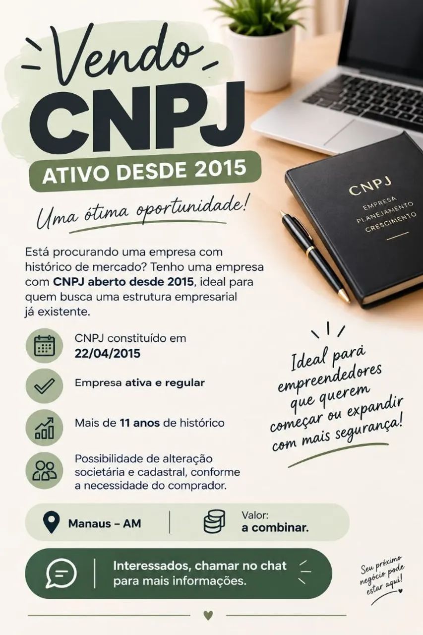 CNPJ ATIVO DESDE 2015