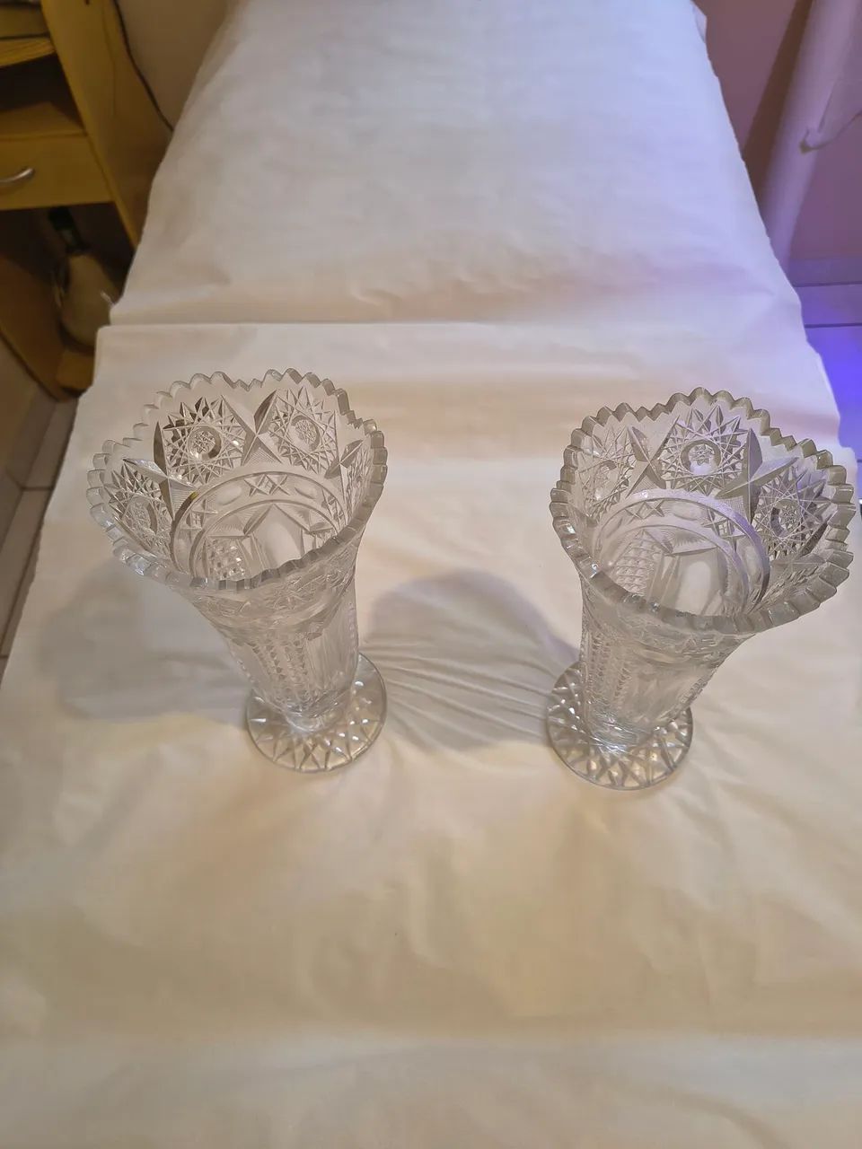 Par vasos de cristais antigos  - Foto 3