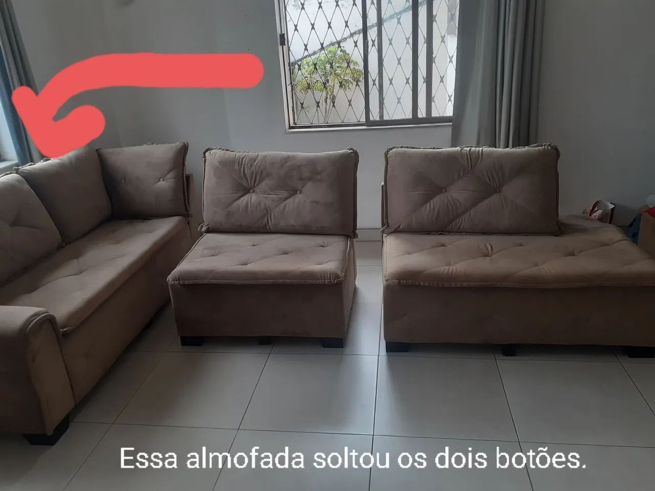 Vendo Lindo Sofá de Canto muito confortável  - Foto 4